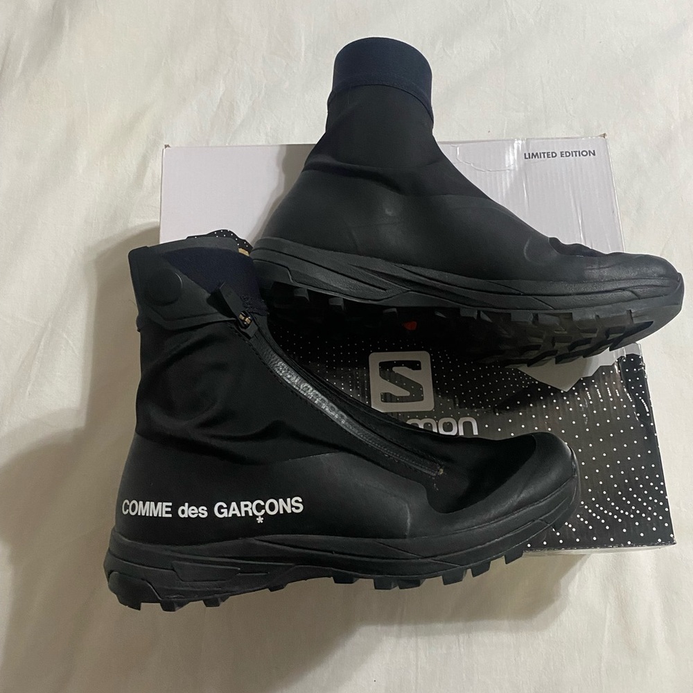 Comme Des Garçon x Salomon Logo Print High Top Sneakers - Picture 5 of 11